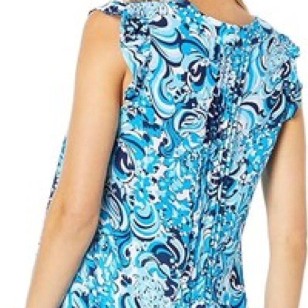 Lilly Pulitzer Vibrant Blue Swirl Blouse